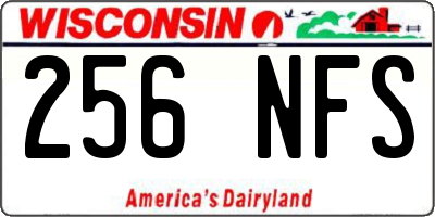 WI license plate 256NFS