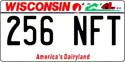 WI license plate 256NFT