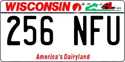 WI license plate 256NFU