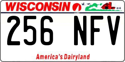 WI license plate 256NFV