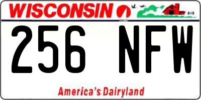WI license plate 256NFW