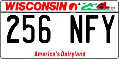 WI license plate 256NFY