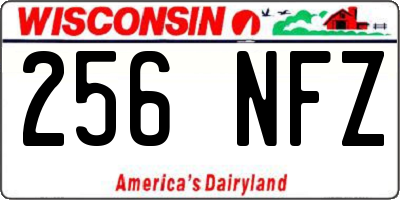 WI license plate 256NFZ