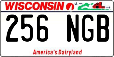 WI license plate 256NGB