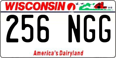 WI license plate 256NGG
