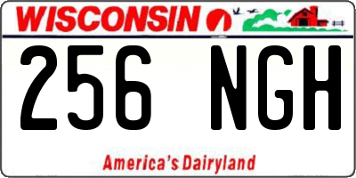WI license plate 256NGH