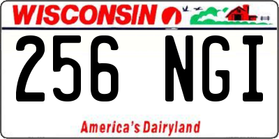 WI license plate 256NGI