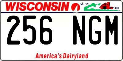 WI license plate 256NGM