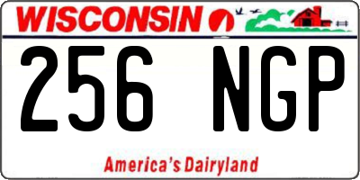 WI license plate 256NGP