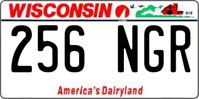 WI license plate 256NGR