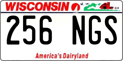 WI license plate 256NGS
