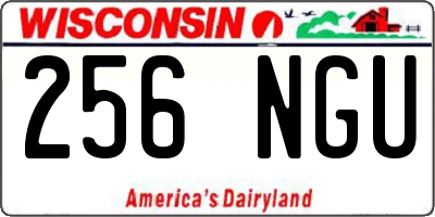 WI license plate 256NGU