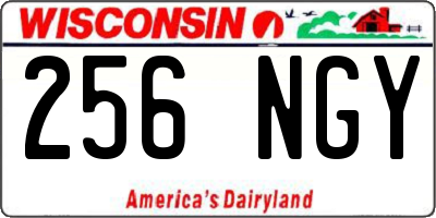 WI license plate 256NGY