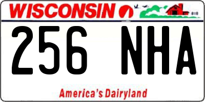 WI license plate 256NHA