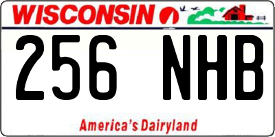 WI license plate 256NHB