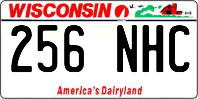 WI license plate 256NHC