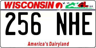 WI license plate 256NHE