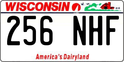 WI license plate 256NHF