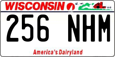 WI license plate 256NHM