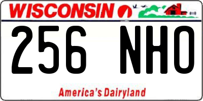 WI license plate 256NHO