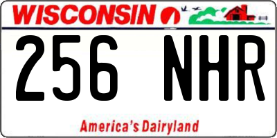 WI license plate 256NHR
