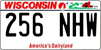 WI license plate 256NHW