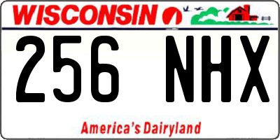 WI license plate 256NHX