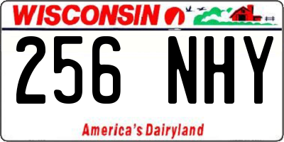 WI license plate 256NHY