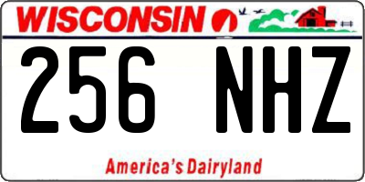 WI license plate 256NHZ