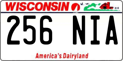 WI license plate 256NIA