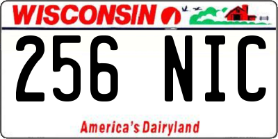 WI license plate 256NIC