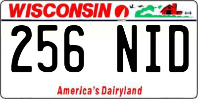 WI license plate 256NID