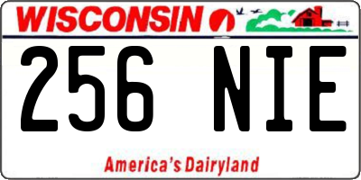 WI license plate 256NIE