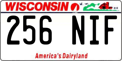 WI license plate 256NIF