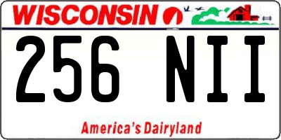 WI license plate 256NII