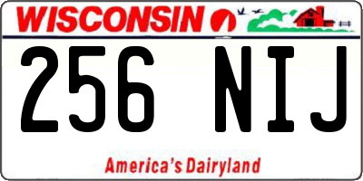 WI license plate 256NIJ