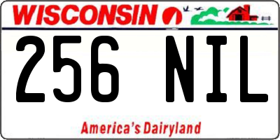 WI license plate 256NIL