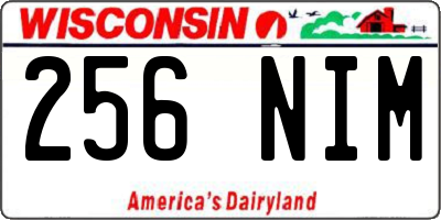 WI license plate 256NIM