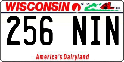 WI license plate 256NIN
