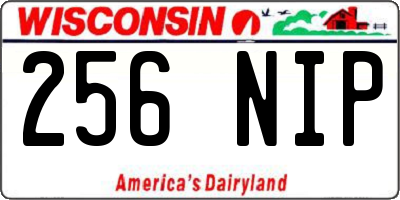 WI license plate 256NIP