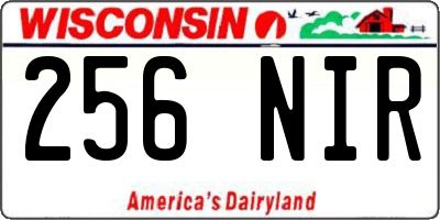 WI license plate 256NIR