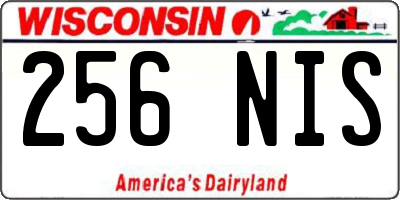 WI license plate 256NIS