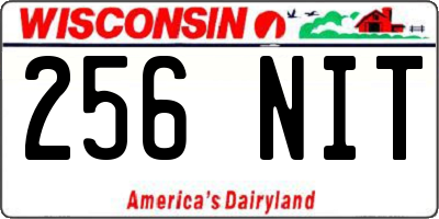 WI license plate 256NIT