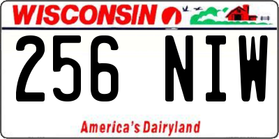 WI license plate 256NIW