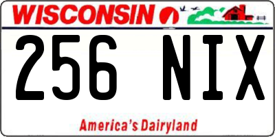 WI license plate 256NIX
