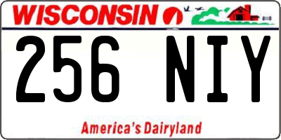 WI license plate 256NIY
