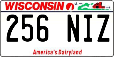 WI license plate 256NIZ