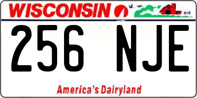WI license plate 256NJE