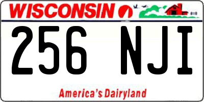 WI license plate 256NJI