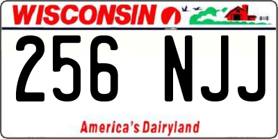 WI license plate 256NJJ